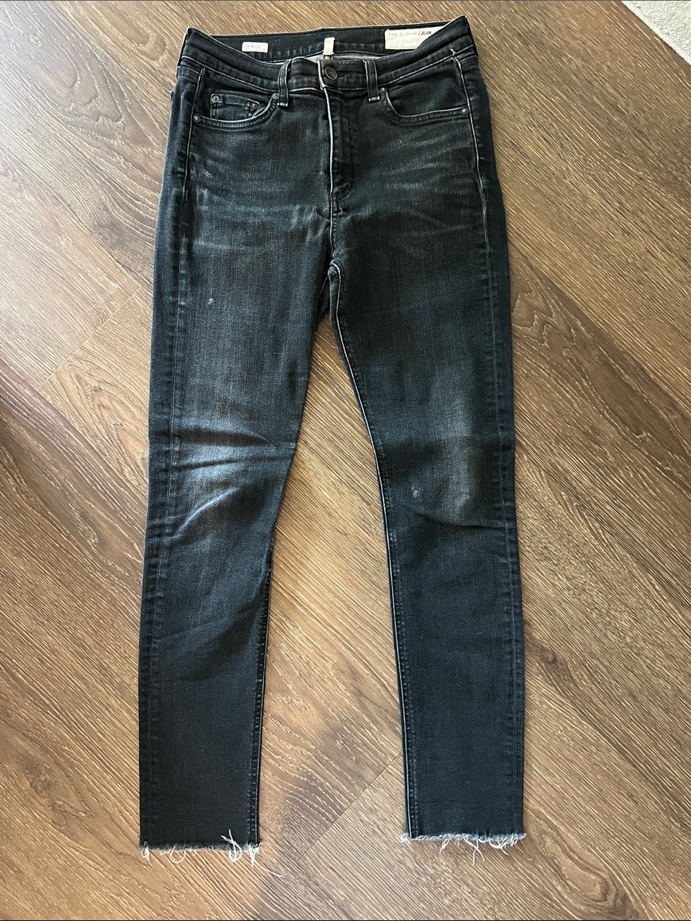 Rag & Bone Black High-Rise Skinny Jeans